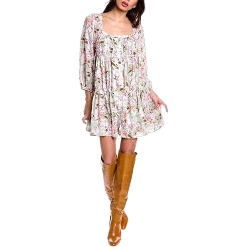 En Saison Tiered Ruffled Maris Mini Dress, Feminine, Sexy, Fully lined. Sz M